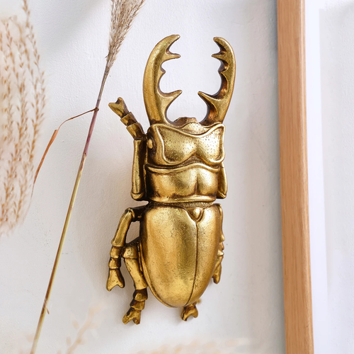 Gold Resin Beetle Wall Hanging Decor