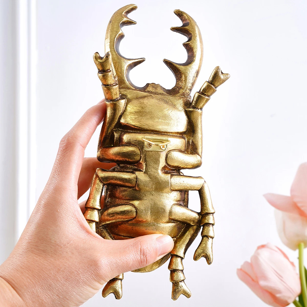 Gold Resin Beetle Wall Hanging Decor
