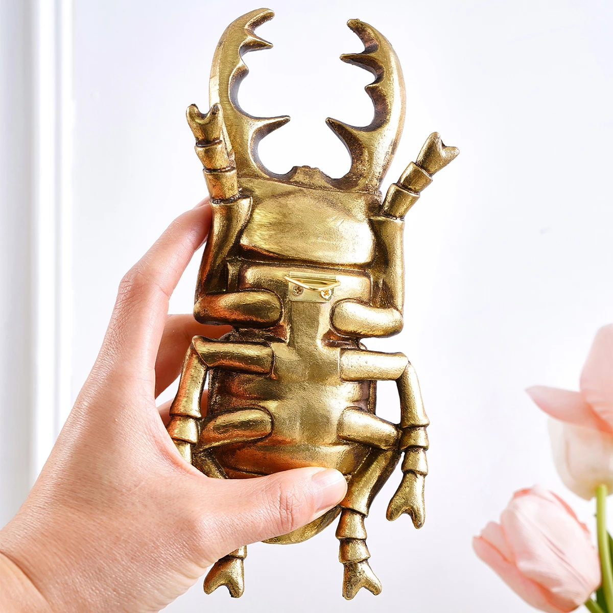 Gold Resin Beetle Wall Hanging Decor