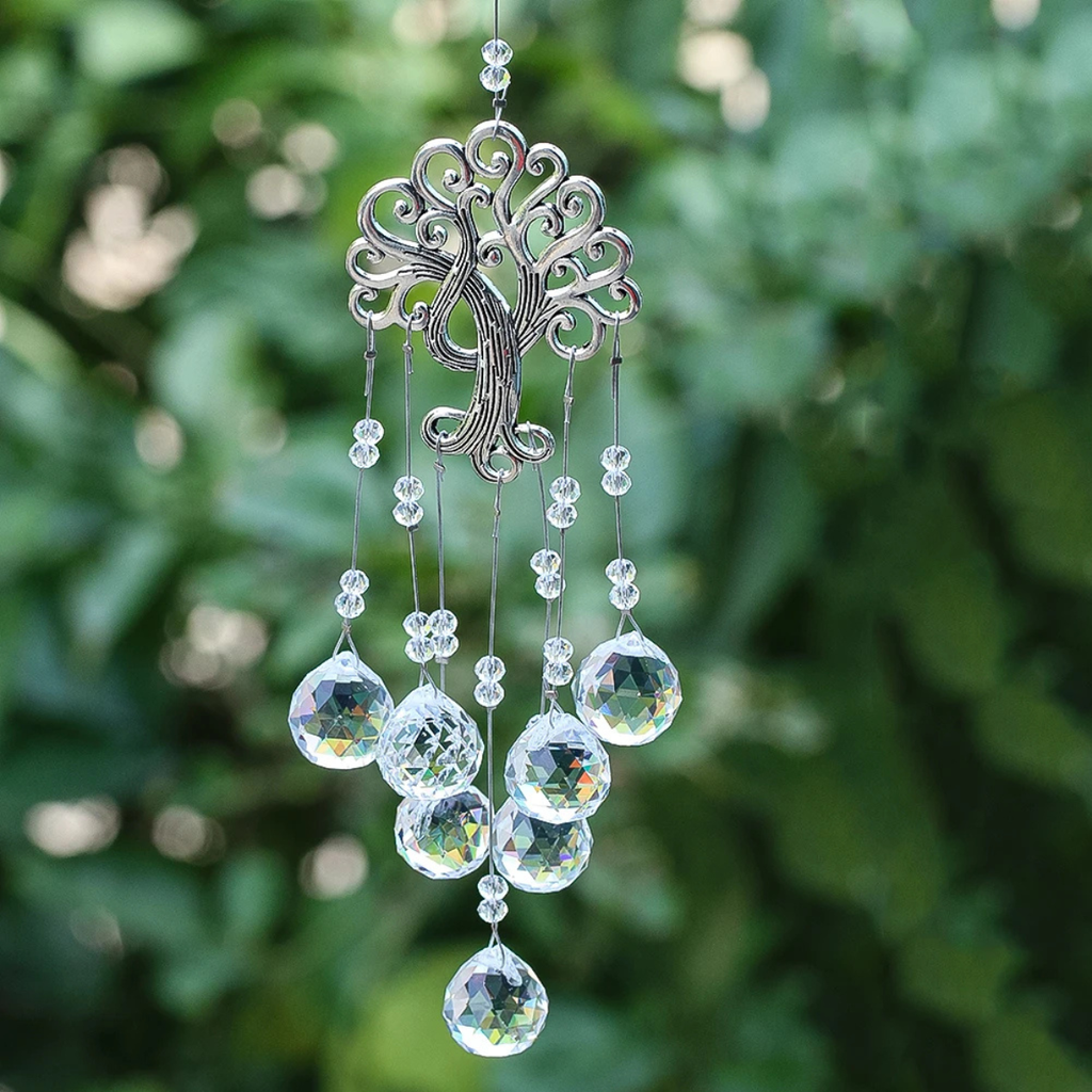 Tree of Life Crystal Sun Catcher Wind Chime