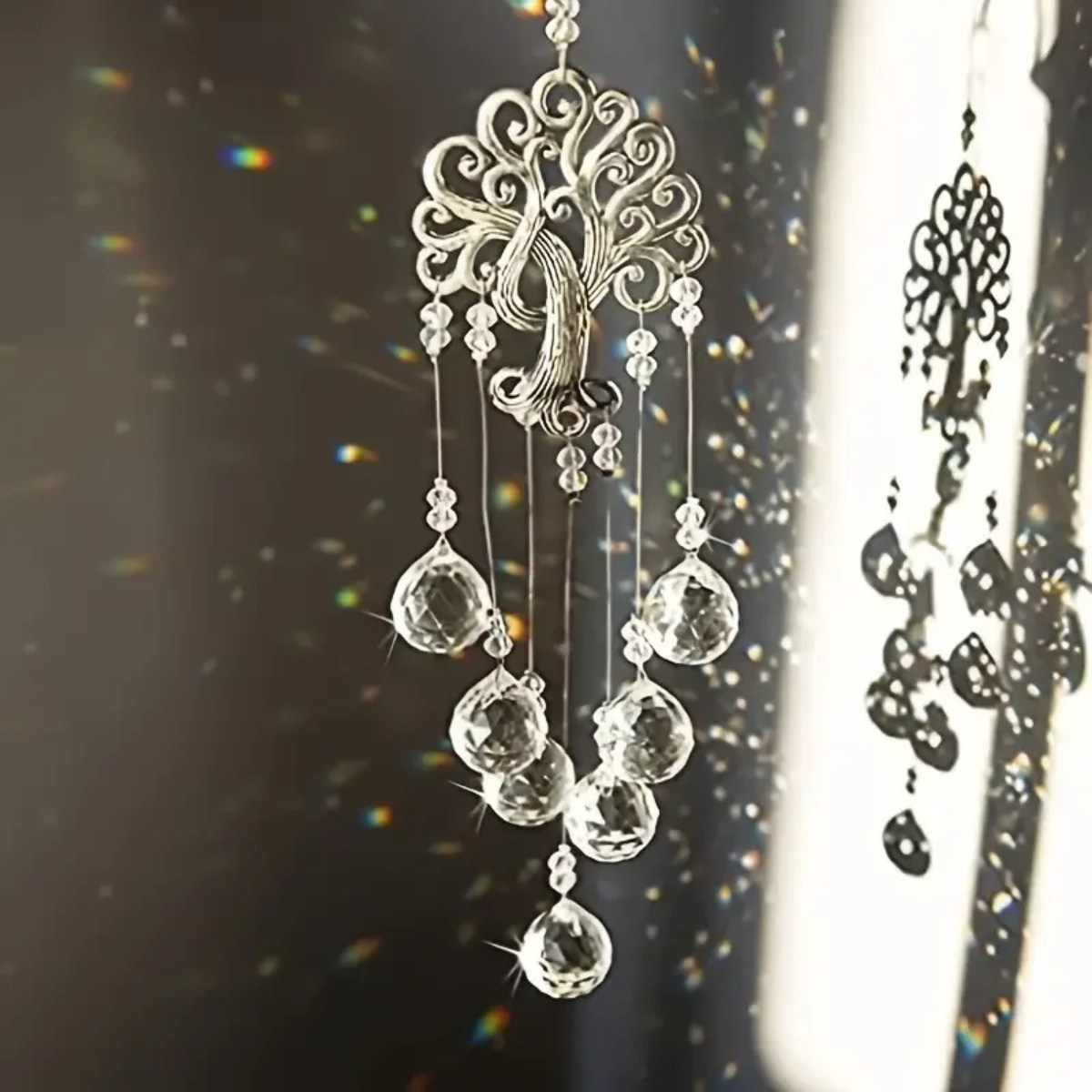 Tree of Life Crystal Sun Catcher Wind Chime