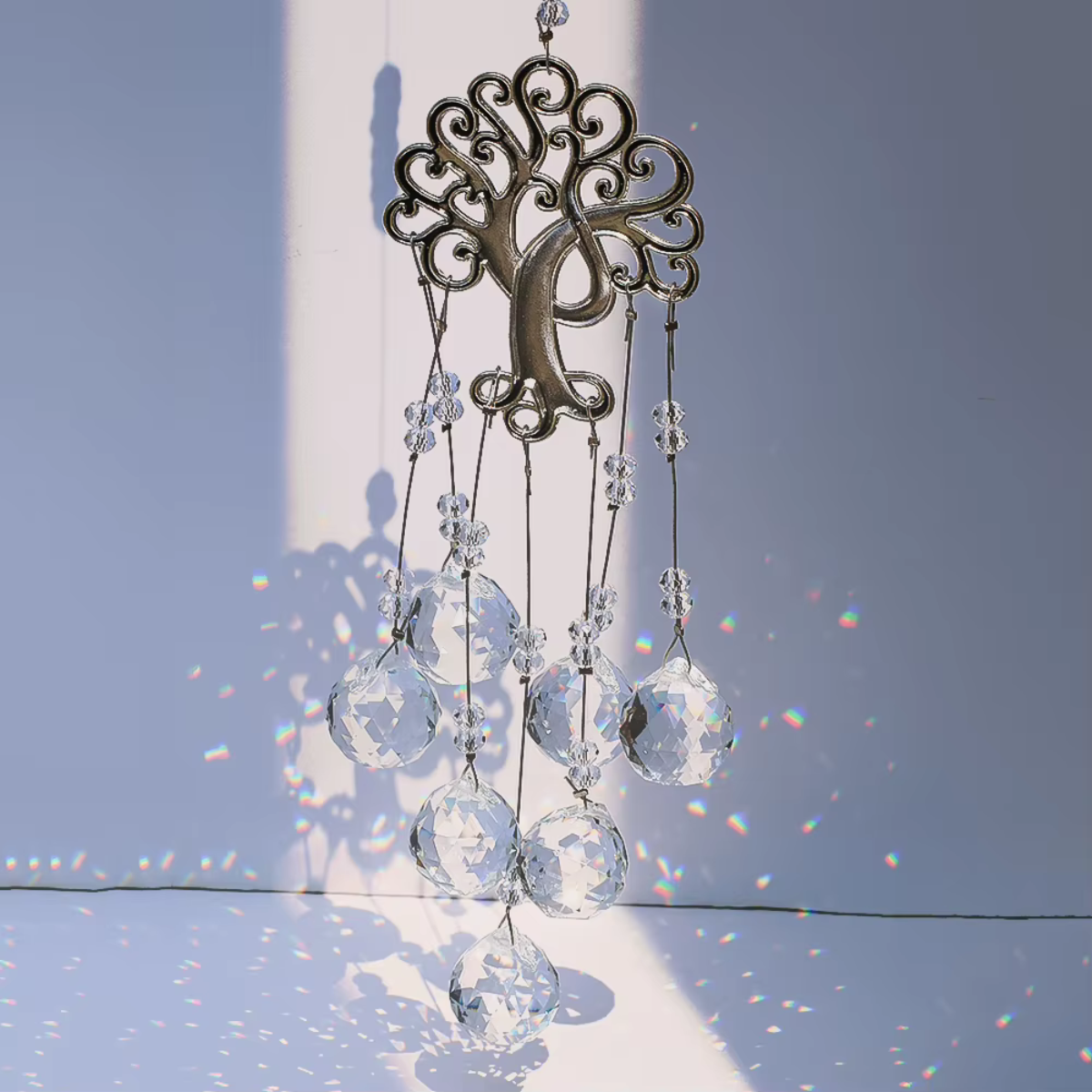 Tree of Life Crystal Sun Catcher Wind Chime