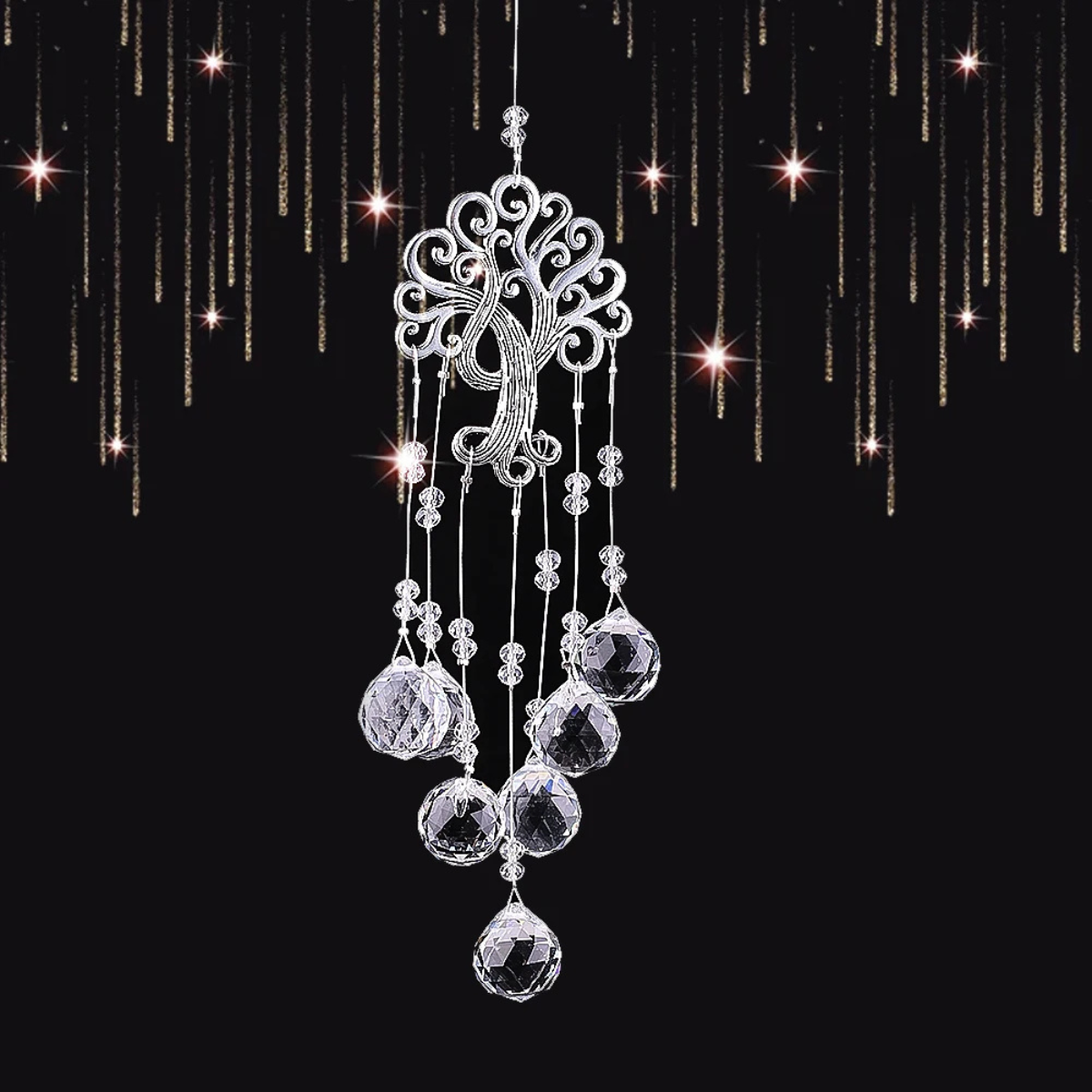Tree of Life Crystal Sun Catcher Wind Chime